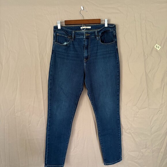Levis Womens 721 High Rise Skinny Ankle Jeans Dark Wash Size 32 - Picture 1 of 8